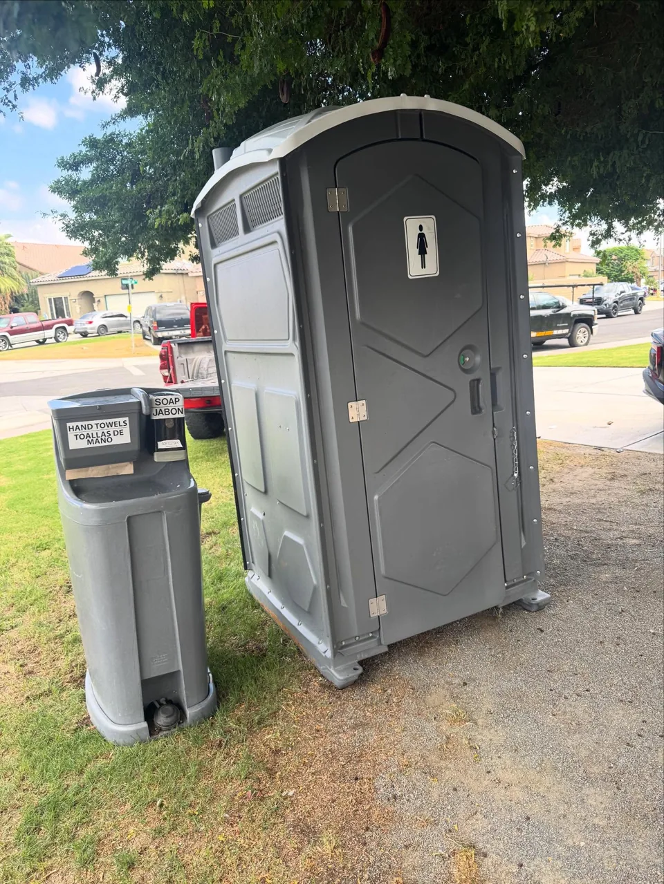 Planning a weekend or holiday restroom rental equipment illustration