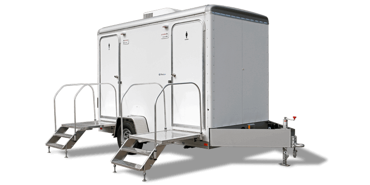 Luxury portable restroom trailer rental